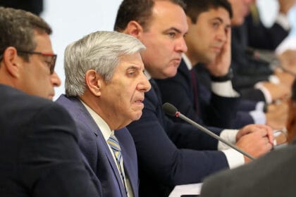Palavras do Ministro de Estado Chefe do Gabinete de Segurança Institucional , General Augusto Heleno Ribeiro Pereira. Foto de Marcos Corrêa/PR