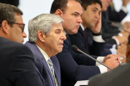 Palavras do Ministro de Estado Chefe do Gabinete de Segurança Institucional , General Augusto Heleno Ribeiro Pereira. Foto de Marcos Corrêa/PR